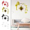 Frameless DIY Wall Mute Clock 3D Mirror Surface Sticker Home Office Decor