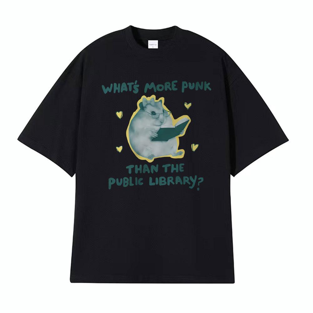 Funny Teacher Public Library Punk Unisex Bookworm Graphic Tshirts Men Women Fashion Vintage T Shirt High Quality Casual Tshirt