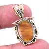 Natural Botswana Agate Gemstone 925 Solid Silver Two Tone Pendant 1.25'' Z0b98