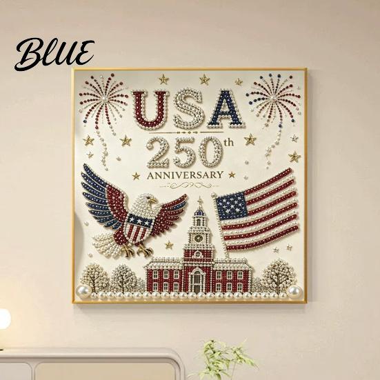 Картина Флаг США 250-летие Жемчужный Набор США DIY Искусство Патриотический Набор для Творчества Набор Бусин для Новичков Взрослых Расслабление