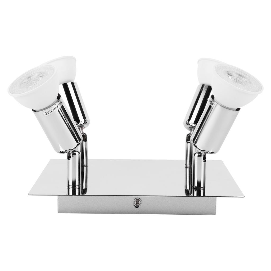 4 Way Square Spot Light Ceiling Spotlight 4 GU10 Bulbs Chandelier Lamps Adjustable Angle Rotatable Ceiling Light for Home Decor