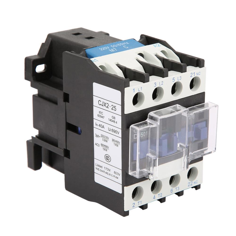 CJX2-2501 High Sensitivity Industrial Electric AC Contactor 220V 25A