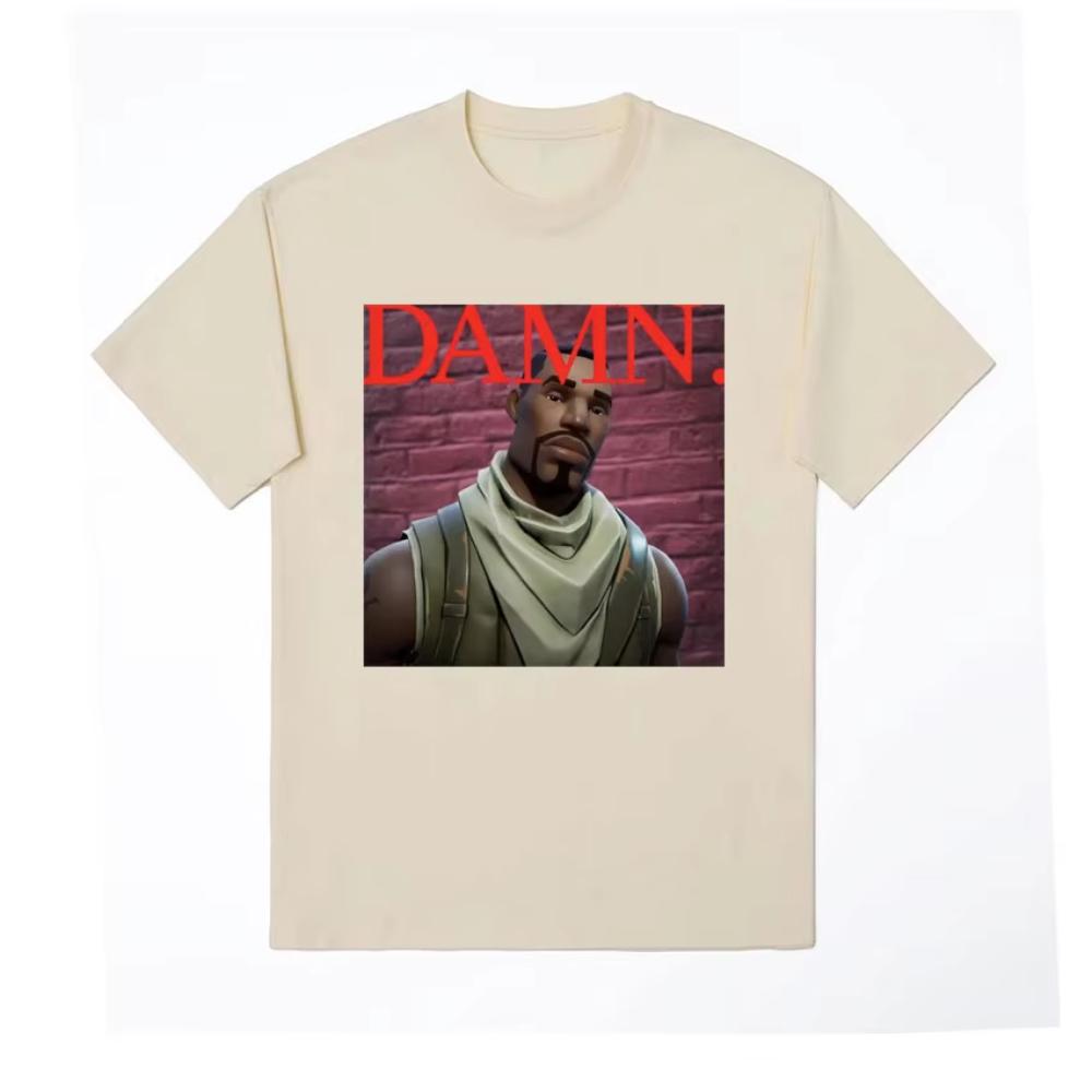 Kendrick Lamar Spitfire T Shirt Damn Album Funny Meme Graphic Tshirts for Unisex Clothing Vintage Cotton Short Sleeve Tshirt Tops