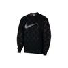 Nike Logo Print Crew Neck Pullover Sweatshirt Men Sweatshirt Black CJ0807-011