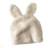 Rabbit ears plush hat female autumn and winter plush warm cute cartoon white face small bag head pullover hat