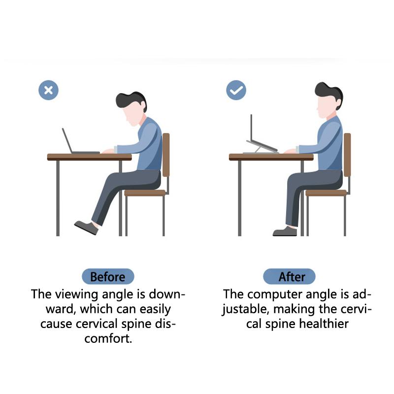 Подставка-кулер для ноутбука, складная охлаждающая подставка для ноутбука, портативная подставка для 16-18-дюймового планшета, ноутбука, настольный кронштейн с вентиляторами