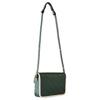 Tory Burch Robinson Solid Double T Logo Chevron Flap Leather Shoulder Bag Women Shoulder Bag Green 149461-304