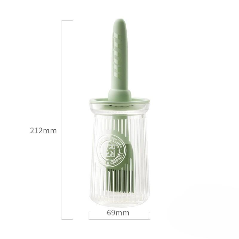 Barbecue BrushSilicone Oil Bottle Oil Can Brush Baking Brush Oil Can Brush Kitchen and Household Silicone Oil Brush Silicone with Bottle