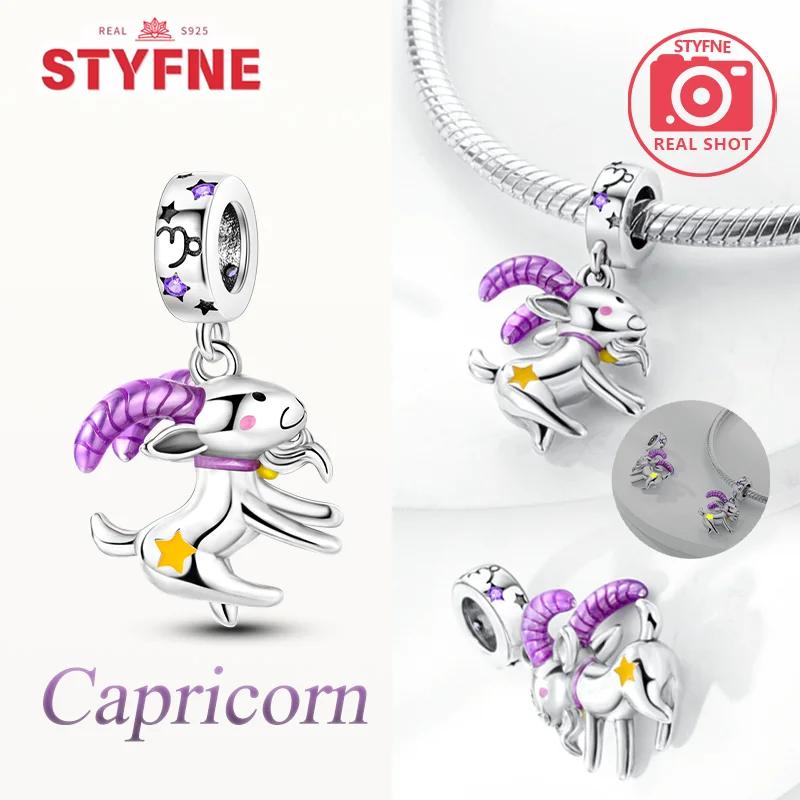 Медные Светящиеся Созвездия Скорпион Овен Рак Подвески Шармы Бусина Подходят к Оригинальному Браслету DIY Украшения Для Женщин Подарки