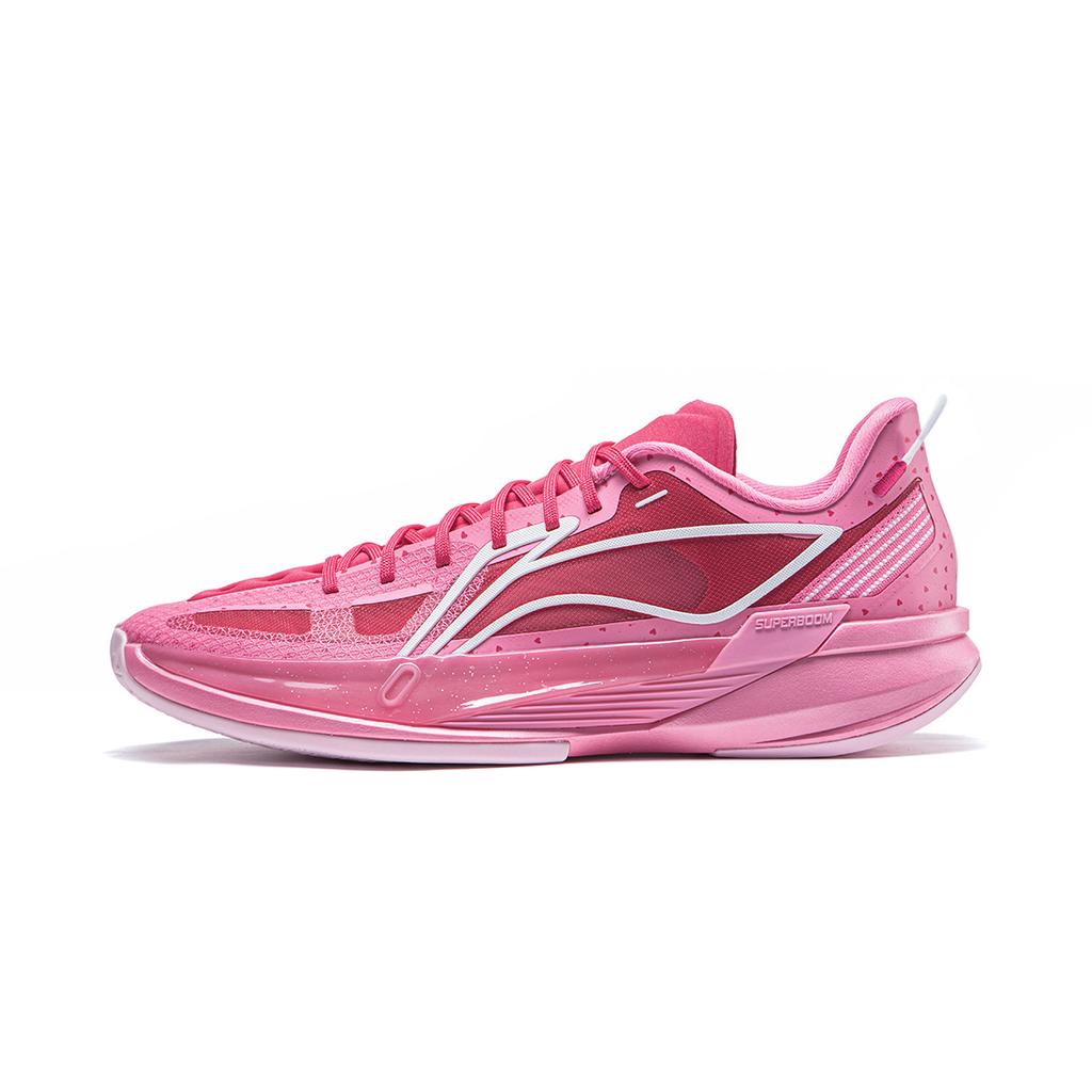 Li Ning ULTRALIGHT Амортизирующие износостойкие низкие мужские баскетбольные кроссовки персиково-розовые ABAW005-27