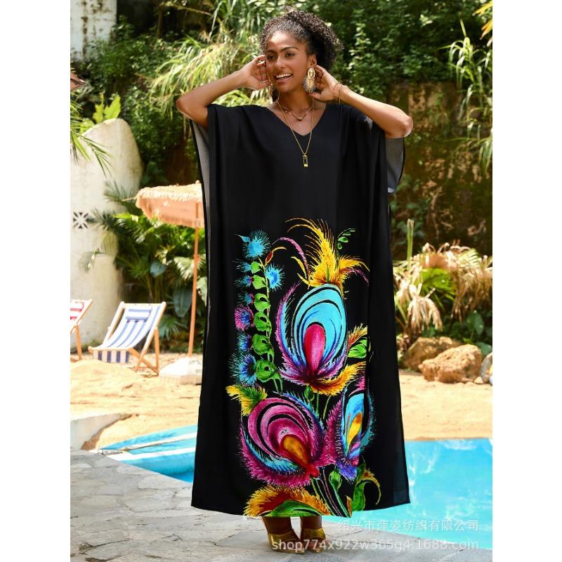 Большие размеры женские новые принтованные пляжные бикини для отдыха на пляже с накидкой