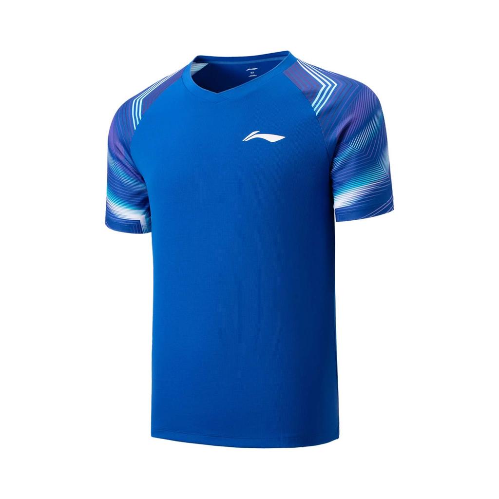 Li Ning Badminton Collection T Shirt Unisex Storm Blue AAYV157-5