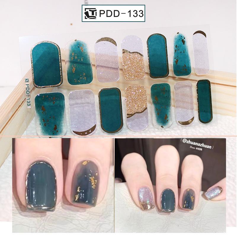 60 стилей DIY полуотвержденные гелевые наклейки для ногтей долговечные однотонные свежие цветы весной полоски для ногтей патч-слайдер наклейка с полным покрытием