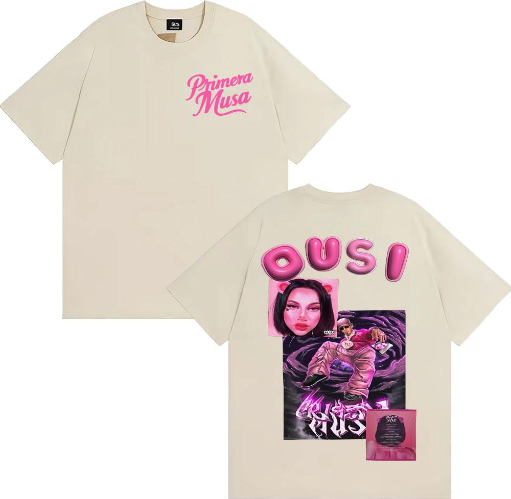 Omar Courtz Primera Musa Album 2025 Cover Tshirt Unisex Women Clothing Harajuku Streetwear T Shirts 100 Cotton Oversized T Shirt