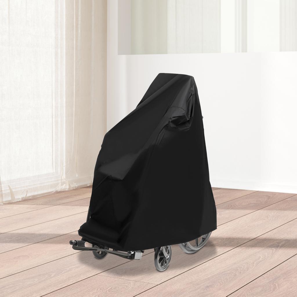 210d Windproof Black Wheelchair Cover Waterproof Wheelchair Storage Cover Dust Cover Used Indoors For Storage Purposes