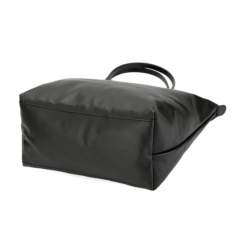 Longchamp Сумка-тоут через плечо Le Pliage Xtra с застежкой на кнопку и молнию, кожаная, женская, черная 2605987001