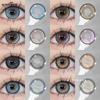 Colored Contact Lenses New Fashion Light Blue Annual Disposable Lenses Gray Natural Invisible Beauty Lenses Purple Colored Lenses 1 Pair