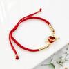 Red Cord Lucky Sacred Heart Shaped Crystal Bracelet Hand-Woven Religious Cross Good Luck Bracelet for Men Women  Amulet Jewelry