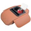 Car Armrest Storage Box Ergonomic Box Cushion Car Center Console Cover With Cup Holder Tissue Box Phone Slot Side Storage Bag