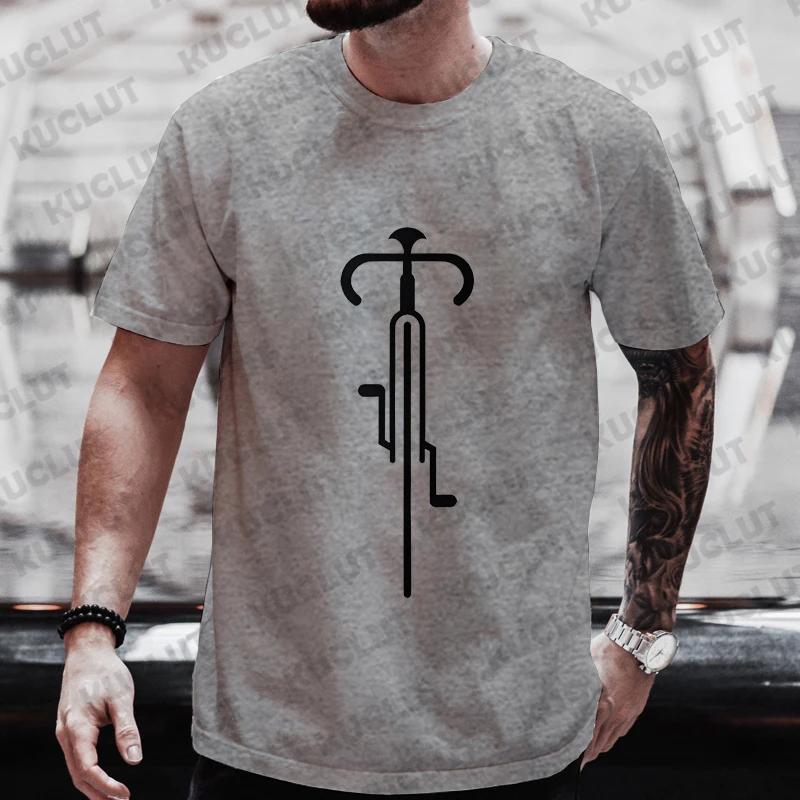 Bike Lines Cycling T-shirts Men's Street T-shirt Summer Fashion Men Women Casual T-shirt Streetwear Aesthetic Hipster Tshirt Top