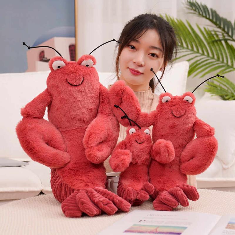 JC Lobster LARRY Series Plush Stuffed Doll Cute Plush Lobster Soft Cartoon Chidren Toy Bag Charm Desktop Decore Girl Boy Gifts
