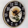 Деревянные часы Подсолнух Ретро Подвесной Настенный Декор Часы Бесшумные Настенные Часы Кофейня