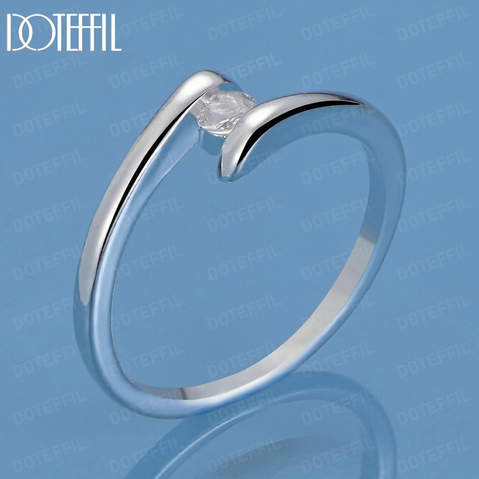 Кольцо из стерлингового серебра 925 пробы с цирконом AAA, модные свадебные украшения