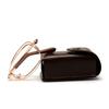 Folding Reading Glasses with Leather Box Women Men Protable Collapsible Metal Eyewear Anti-blue Light Diopter Glasses