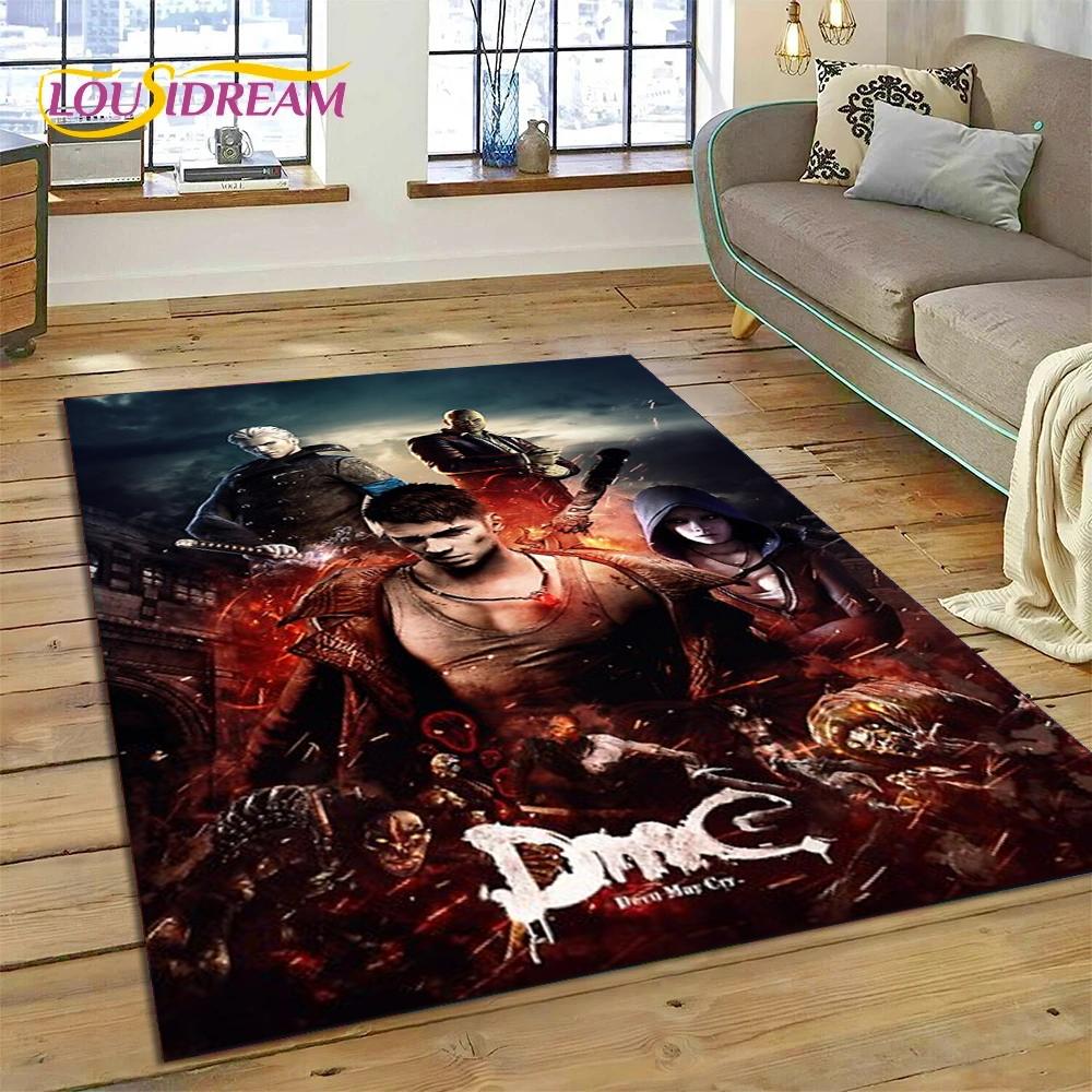 DMC Game 3D D-Devil May Cry Cartoon Rug Carpet for Living Room Bedroom Home Decor,Floor Mat Non-slip Decoration for Sofa Doormat