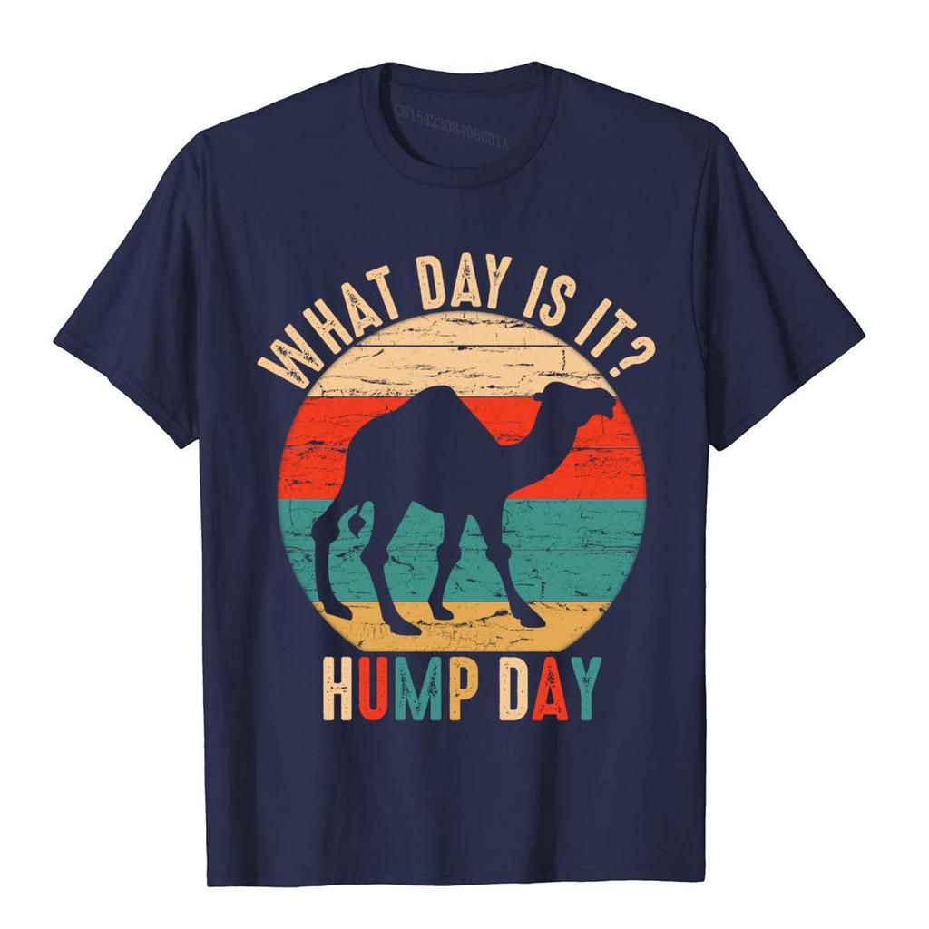What Day Is It Camel Tee Retro Funny Hump Day TShirt Top TShirts For Unisex Simple Style Tops Shirt Wholesale Cotton