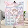 50th Anniversary Celebration Flannel Blanket-Soft and Suitable for Sofas,Beds,Offices,Travel,All Seasons,Great Gift for Holidays and Birthdays.