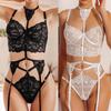 Women Erotic Underwear Sexy Lace Stitching Collar Bra Panty Set Ladies Lingerie Straps Erotic Pajamas Female Bodysuit Erotic Clothes