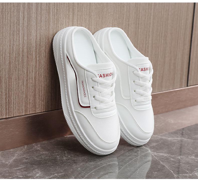 Summer Half Dragged Little White Shoes for Women