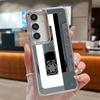 Креативный чехол с принтом аудиокассеты для iPhone 17 18 Pro Max Для iPhone 16 15 14 13 Pro Max 17E Позолоченная рамка для камеры Прозрачный мягкий чехол для телефона