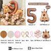 54pcs Retro Caramel Color Balloons Set Capybara Aluminum Foil Balloon Digital 1-9 Aluminum Film Ballons Birthday Party Supply
