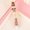 Cartoon Capybara Pen Ten-Color Plastic Ten-Color Pen Kawaii Capybara Multicolor Pen  Stationery