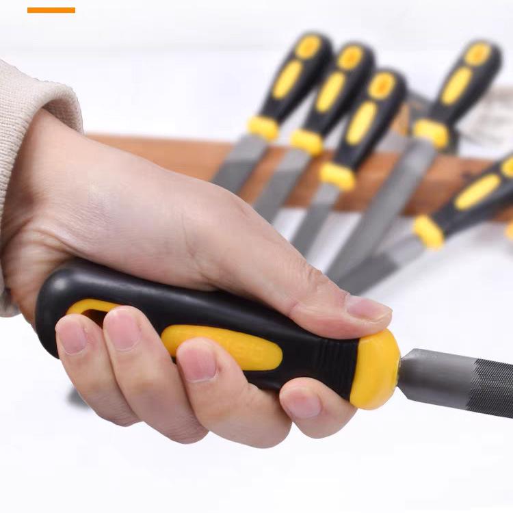 6-inch Flat, 8-inch Half-Round, 10-inch Triangular Square, and Round Metal Grinding Steel File Set