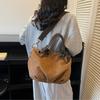 Винтажная холщовая сумка с верхней ручкой Женская модная сумка через плечо в корейском стиле Повседневная текстурированная и универсальная сумка-тоут Сумки для хранения