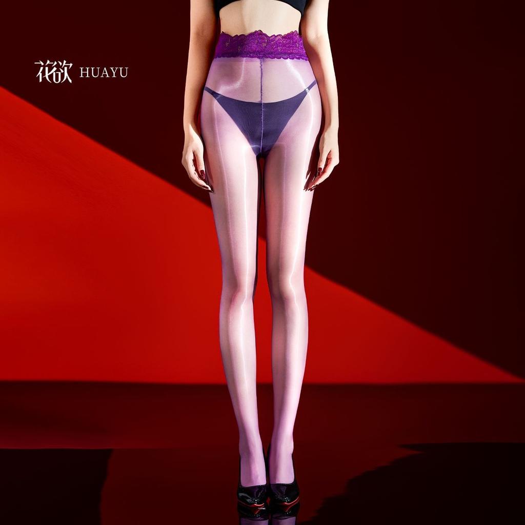 Сексуальные Женские Тонкие 640 Ден stockings Масло Блестящие Чулки Йога Формирующие Колготки С Открытой Промежностью Горничная Колготки Чулки