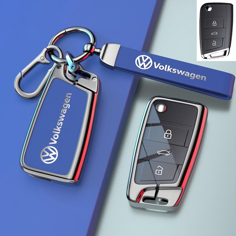 Для VOLKSWAGEN VW для Volkswagen Tiguan VW Golf 7 4 5 Mk4 6 MK7 для Skoda Octavia A7 для Seat Leon Ibiza Altea Металлический чехол для автомобильного ключа