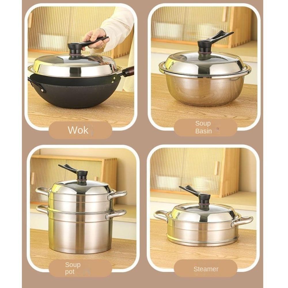 Visible Pot Cover Universal Pot Lid New Wok Pan Lid  Kitchen Accessories