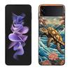 Marine Organisms, Sea Turtles, And Animals Phone Case For Samsung Z Flip 7 6 5G Galaxy Z Flip 5 4 3 Black Hard Cell Cover Luxur