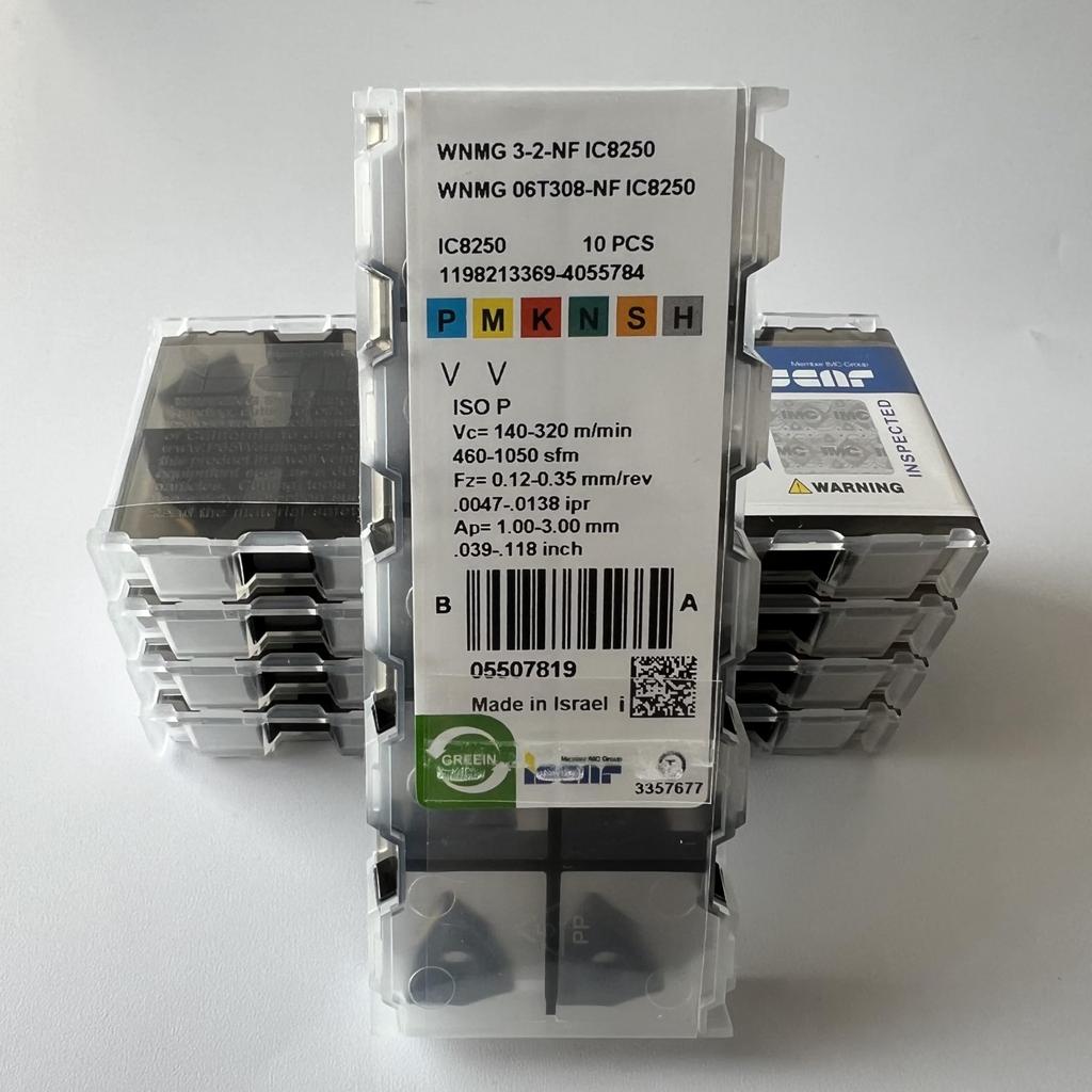 ISCAR / WNMG06T308-NF IC8250 / Industrial Indexable Carbide Inserts 10 Pcs