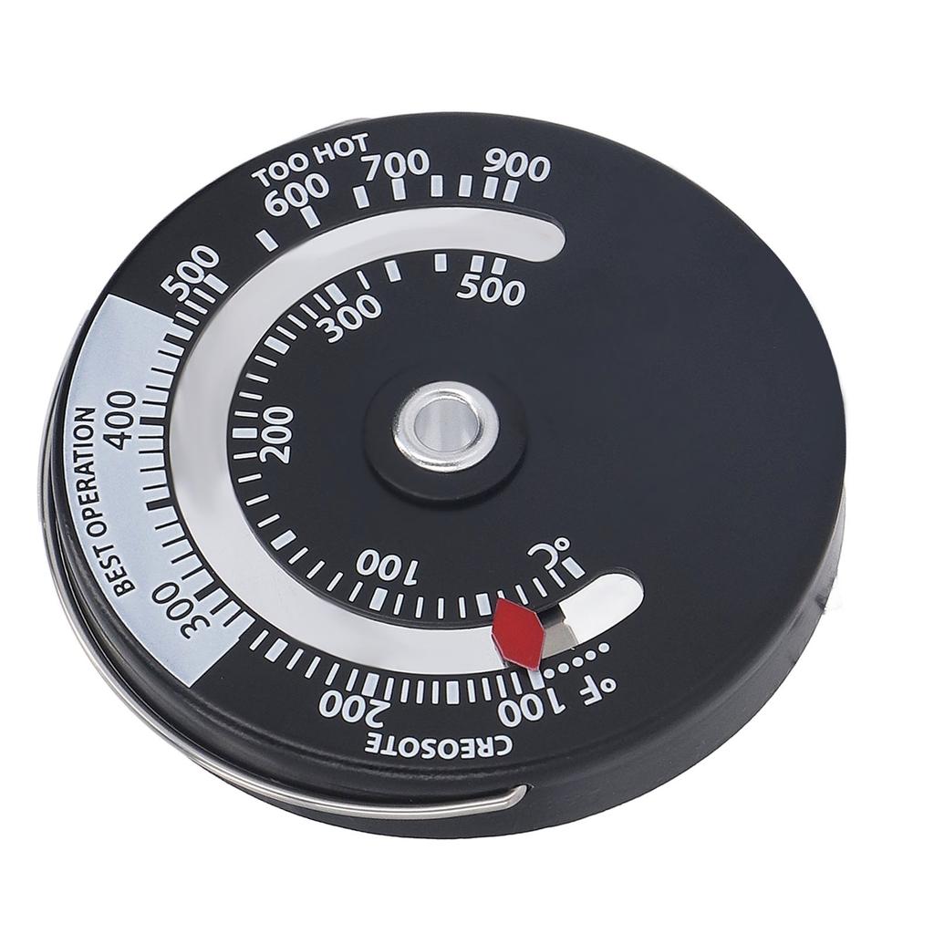 Magnetic Stove Thermometer 0‑500 Celsius Aluminum Alloy Dial Plate High Accuracy Thermometer Gauge for Fireplace