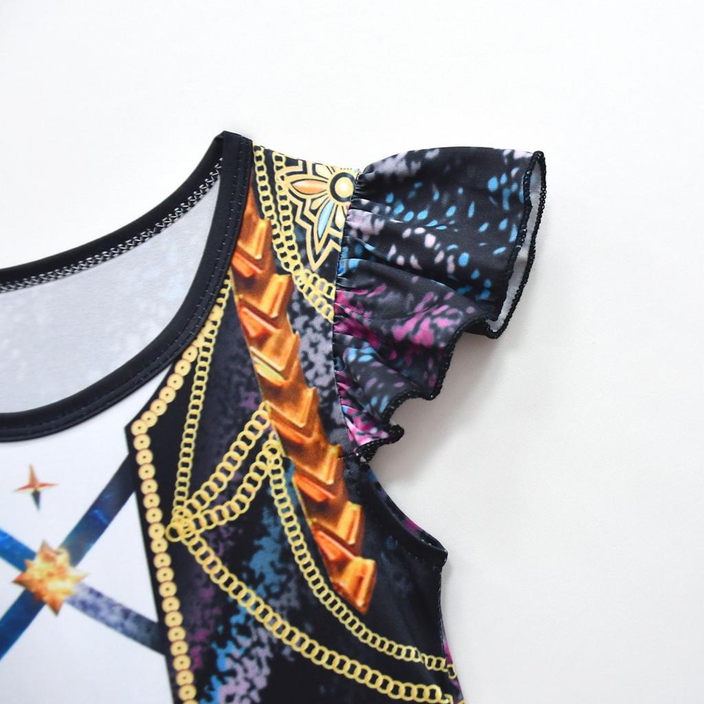 Girls Witch  Girls Flying Sleeves Children's Dress Children's A-line Skirt