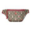 Gucci X Peter Rabbit™ Collaboration Animal Print Zipper Canvas And Leather Waist Bag Kids Waist Bag Ebony Green Red 502095-FACZL-8462
