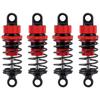 TRZX 4pcs RC Shock Absorbers, Front and Rear Shock Absorbers, 55mm and 62mm, Upgrade Parts for Tamiya TT02 1/10 RC Drift Car (55mm Red)