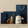 Ru kiln peony office tea cup tea separation high-end liner high-end office cup ceramic tea cup water cup with lid