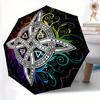 1pc Celtic Mandala Auto Open/close, All-Season Portable Folding Umbrella for Women & Men, Travel, Everyday, Formal Events - Compact Luxury Parasol, Ou