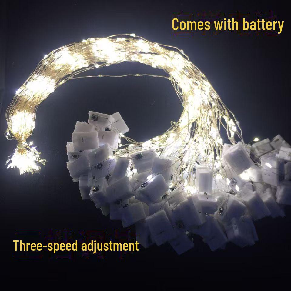 Букет из светодиодных гирлянд Starry LED Light - декоративная цветочная подарочная коробка с разноцветными мерцающими огнями для тортов и декора